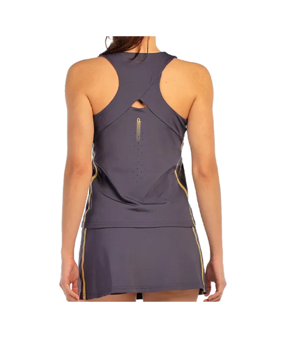 Camiseta Tirantes Bullpadel Acora Mujer Negro Carbón 2025