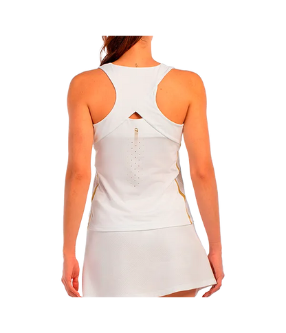 Camiseta Tirantes Bullpadel Acora Mujer White 2025 Premier Padel