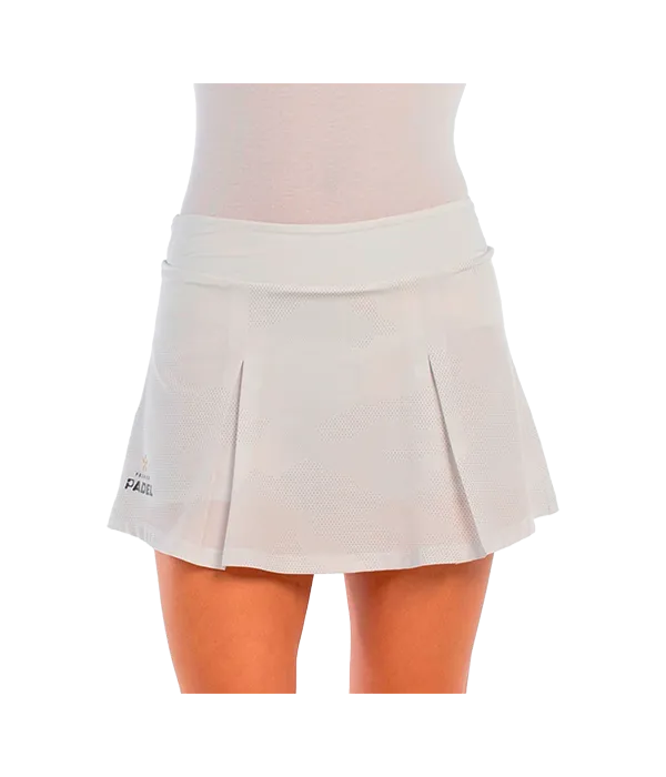 Falda Bullpadel Adoso White 2025 Premier Padel