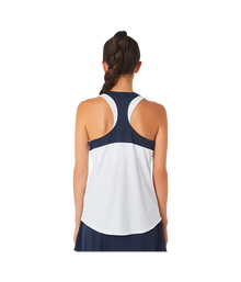 Camiseta Asics Tirantes Blanco/Azul marino Mujer