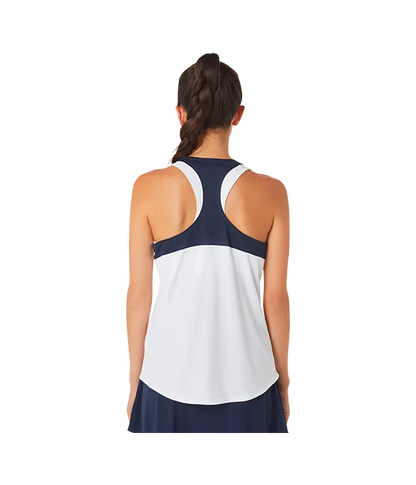 Camiseta Asics Tirantes Blanco/Azul marino Mujer
