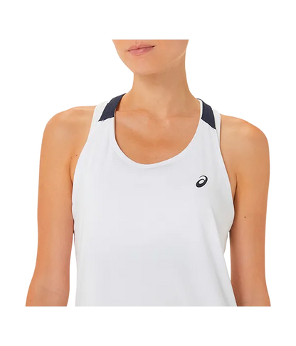 Camiseta Asics Tirantes Blanco/Azul marino Mujer