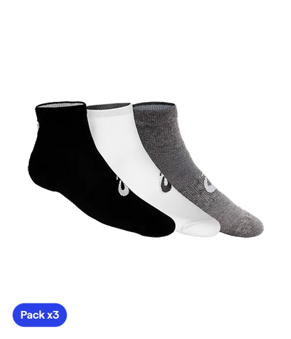 Socks Asics Quarter (Pack x 3) White / Negro / Gris