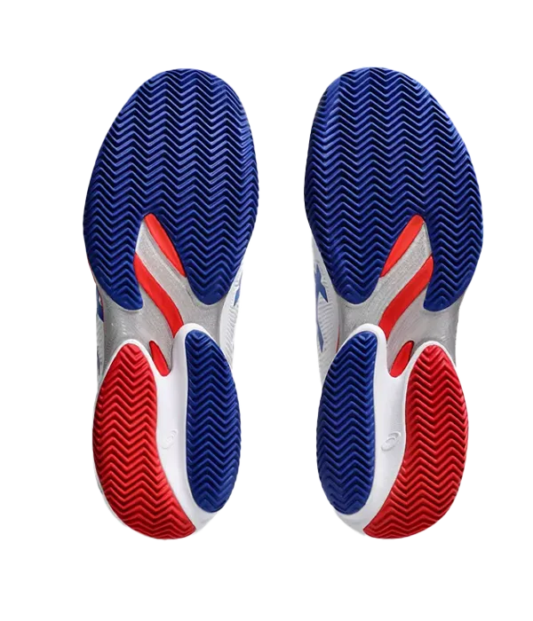 Padel Shoes Asics Court FF 3 Novak Clay White/Asics Blue