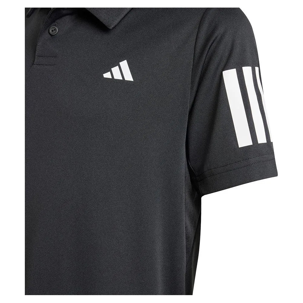 Boys' Club 3 Stripe Tennis Polo BlackTienda Tennis