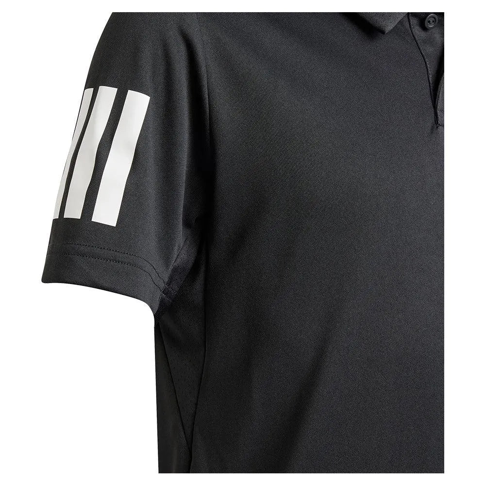 Boys' Club 3 Stripe Tennis Polo BlackTienda Tennis