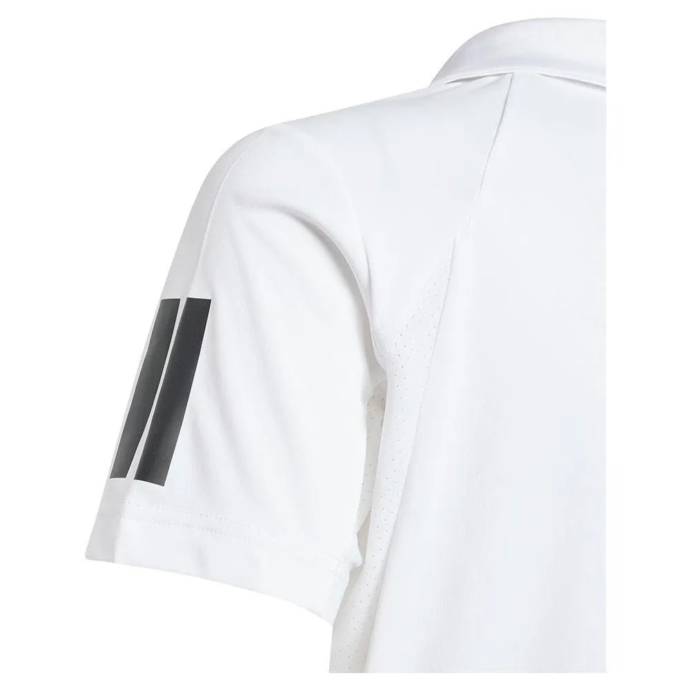 Boys' Club 3 Stripe Tennis Polo WhiteTienda Tennis