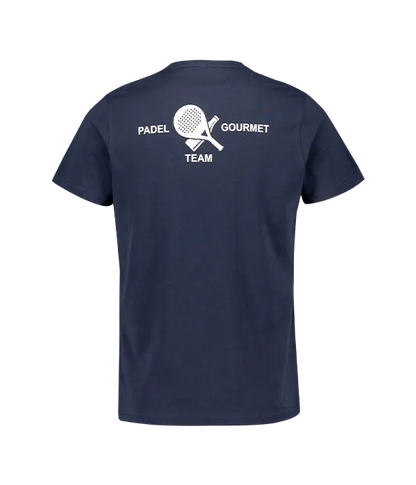 Camiseta Padel Team Gourmet algodón azul marino