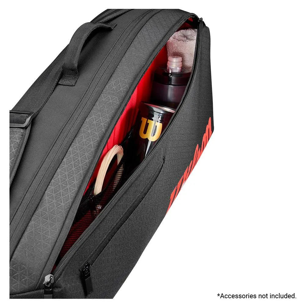 Clash V3 3 Pack Super Tour Tennis Racquet Bag Black and InfraredTienda Tennis