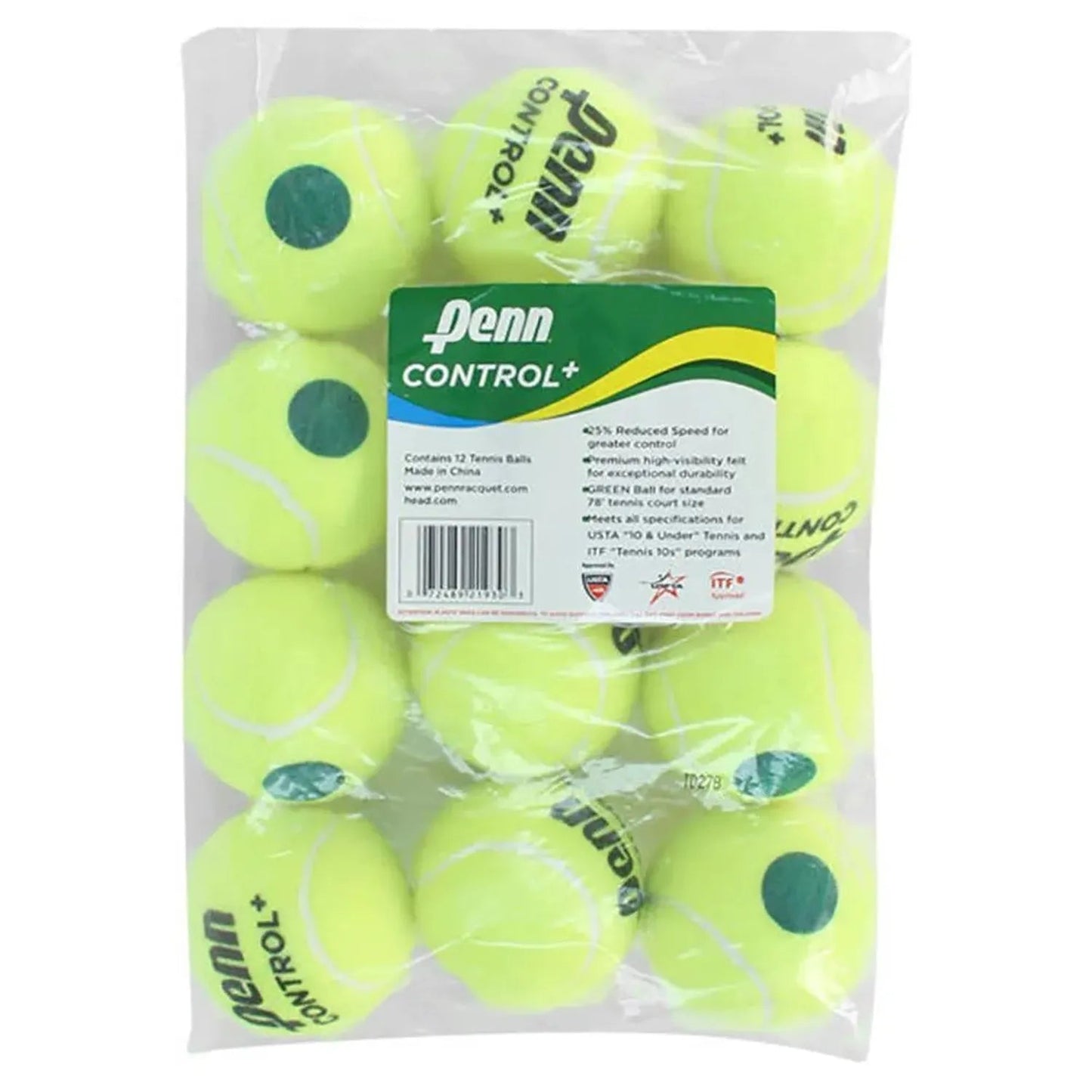 Control Plus 12 Ball PolybagTienda Tennis