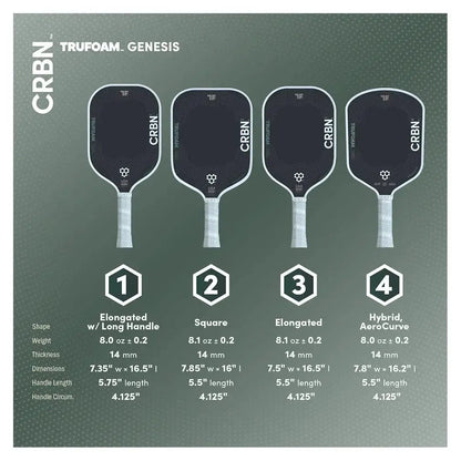 CRBN 4 Trufoam Genesis Pickleball PaddleTienda Tennis