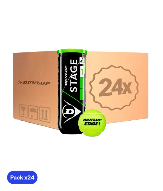 Box Balls  Dunlop Stage 1 Verde Tenis (Pack x24)