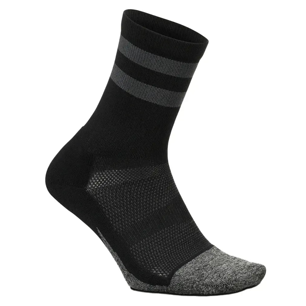 Elite Light Cushion Mini Crew Socks Black High Top StripeTienda Tennis