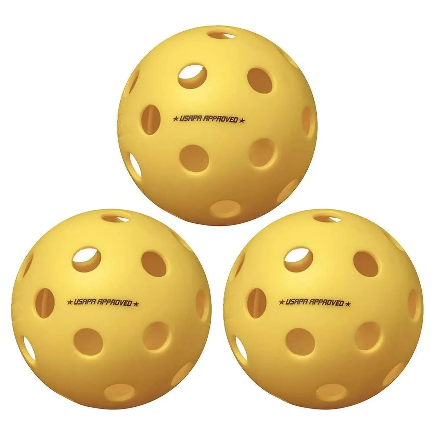 Fuse Indoor Pickleballs Yellow 3 - PackTienda Tennis