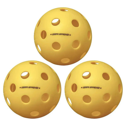 Fuse Indoor Pickleballs Yellow 3 - PackTienda Tennis