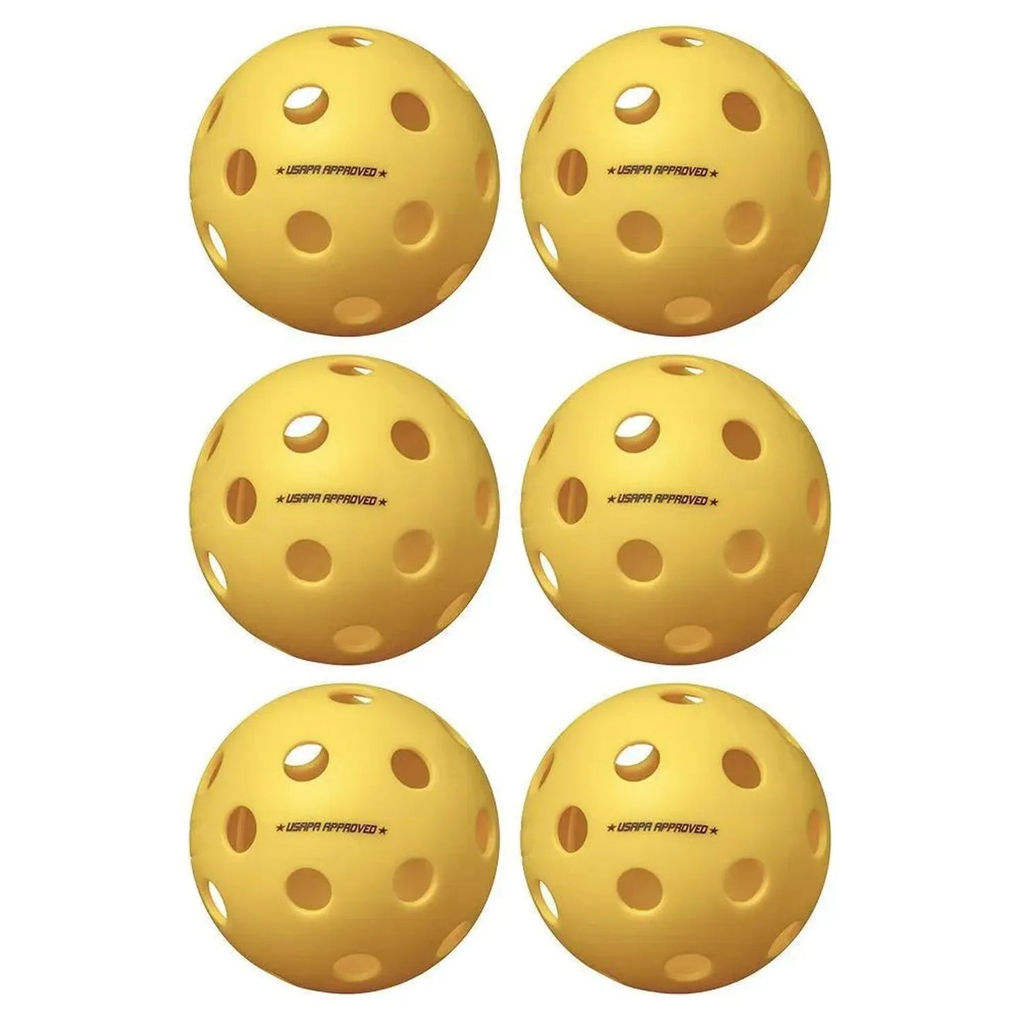 Fuse Indoor Pickleballs Yellow 6 - PackTienda Tennis