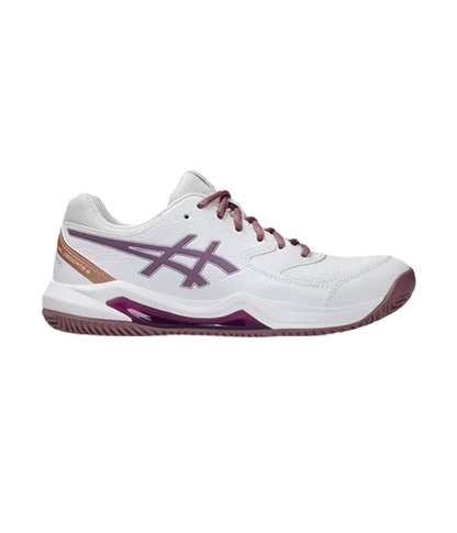Padel Shoes Asics Gel-Dedicate 8 Padel Mujer White/Dark Ube 2025