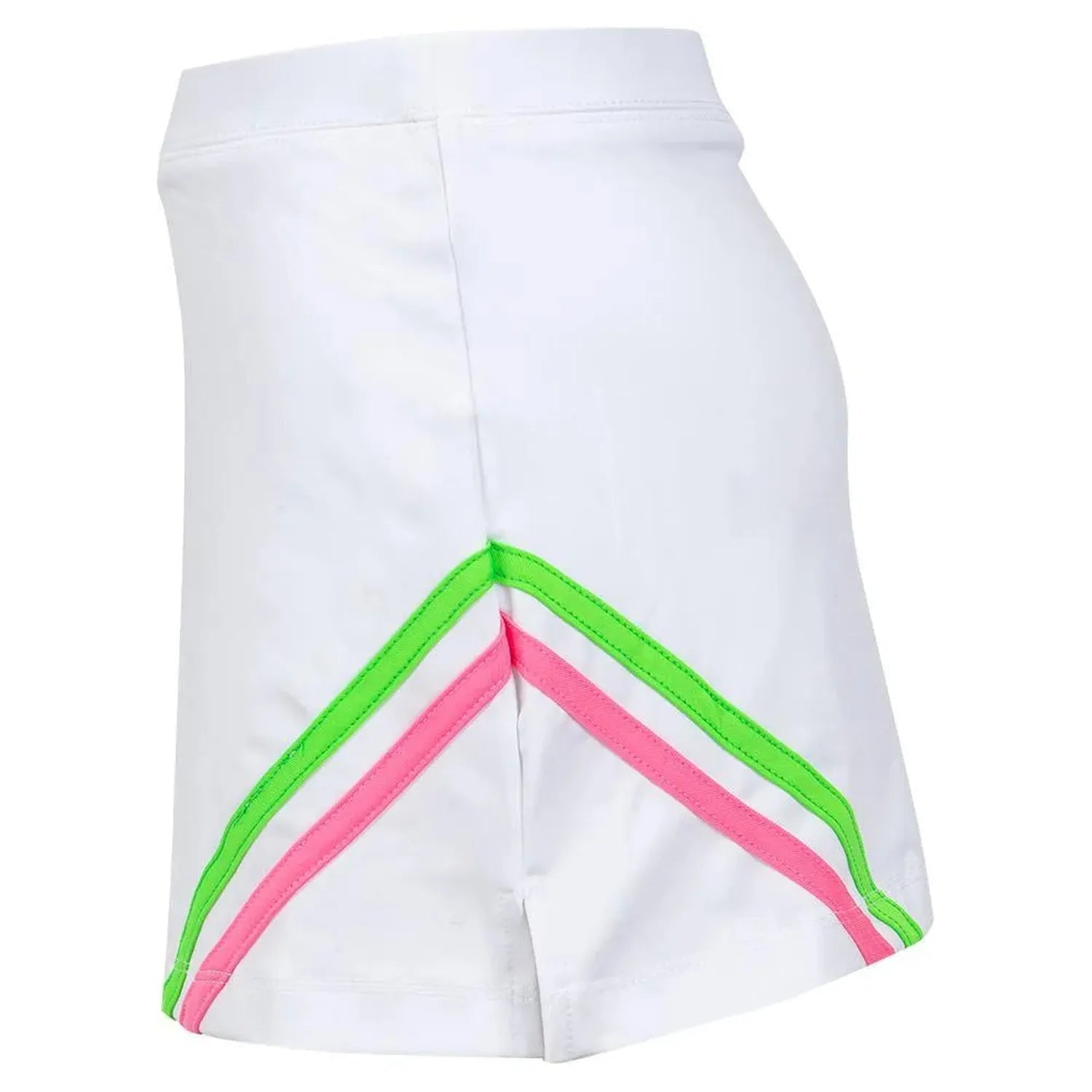 Girls' Chevron Flat Tennis Skort WhiteTienda Tennis