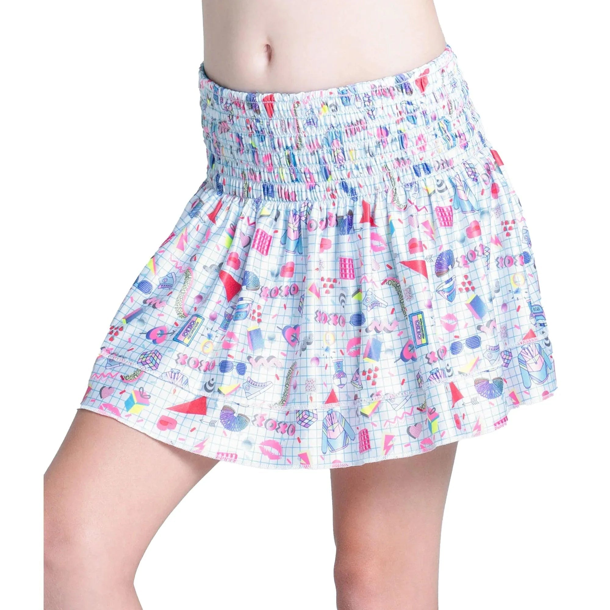 Girls' Diva Smocked Tennis Skort MulticolorTienda Tennis