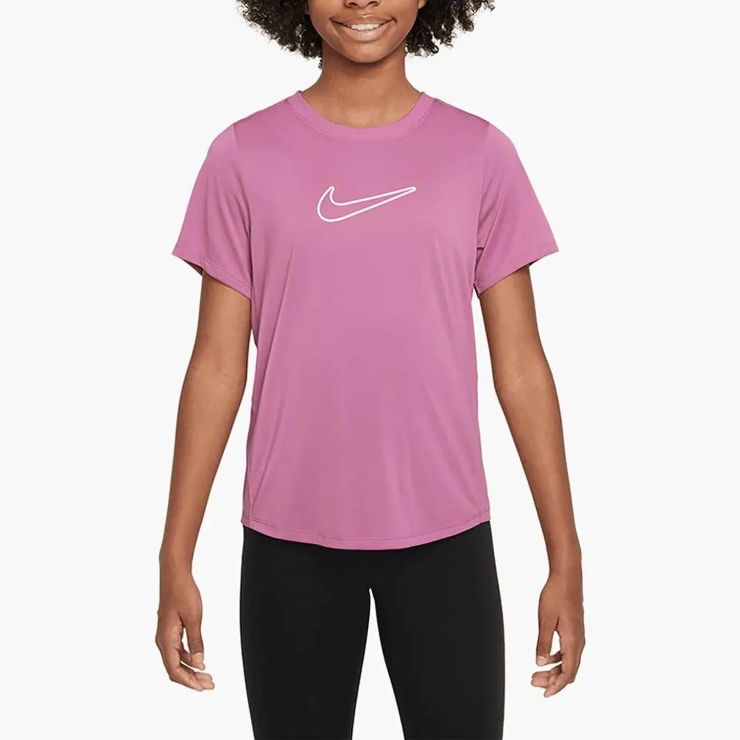 Girls' Fitted Dri - FIT Short - Sleeve Top Magic FlamingoTienda Tennis