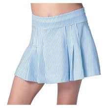 Girls' Linen Stripe Pleat Tennis Skort PeriwinkleTienda Tennis