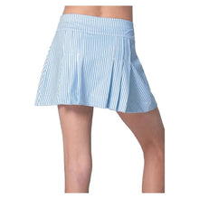 Girls' Linen Stripe Pleat Tennis Skort PeriwinkleTienda Tennis