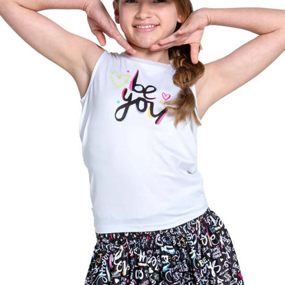 Girls' Love Letter Tie Back Tennis Tank WhiteTienda Tennis