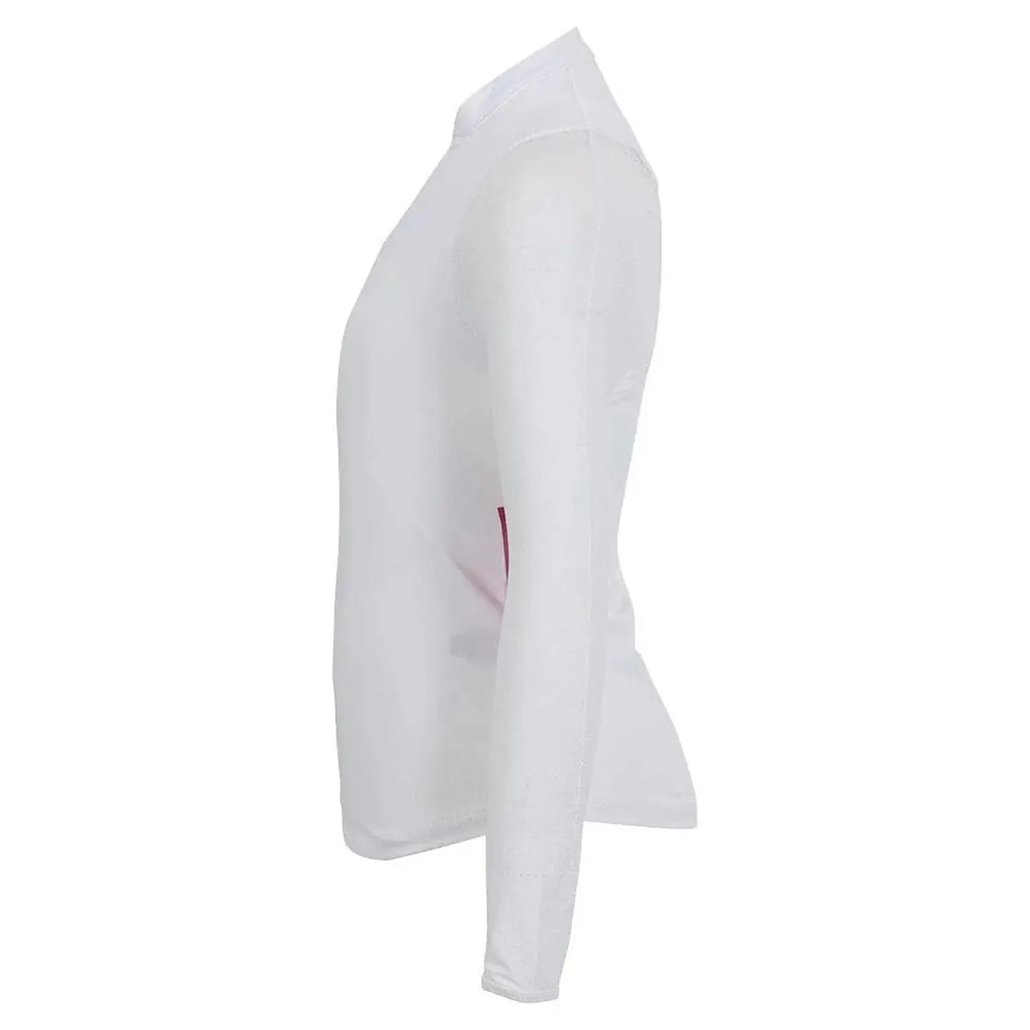 Girls' Mandarin Collar Long Sleeve Tennis Top WhiteTienda Tennis