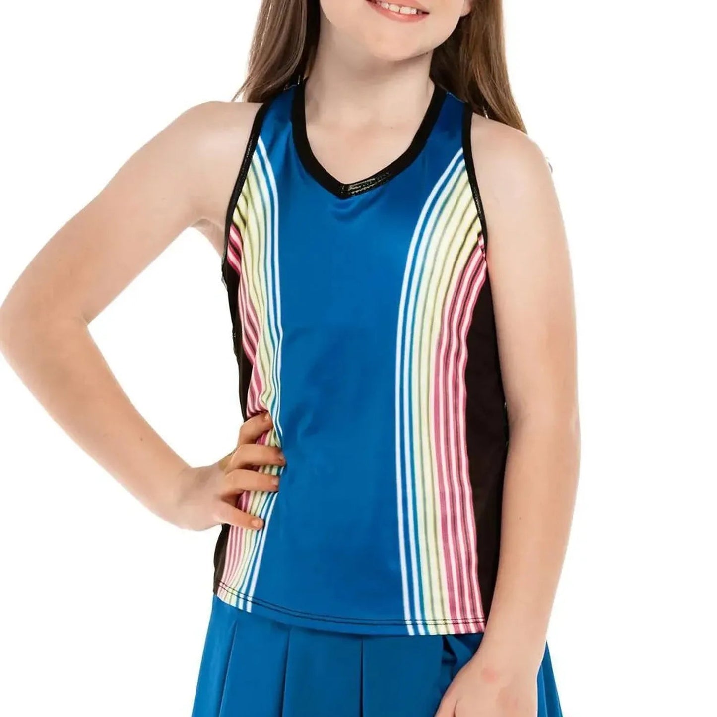 Girls' Neon Lights Tennis Tank Electric BlueTienda Tennis