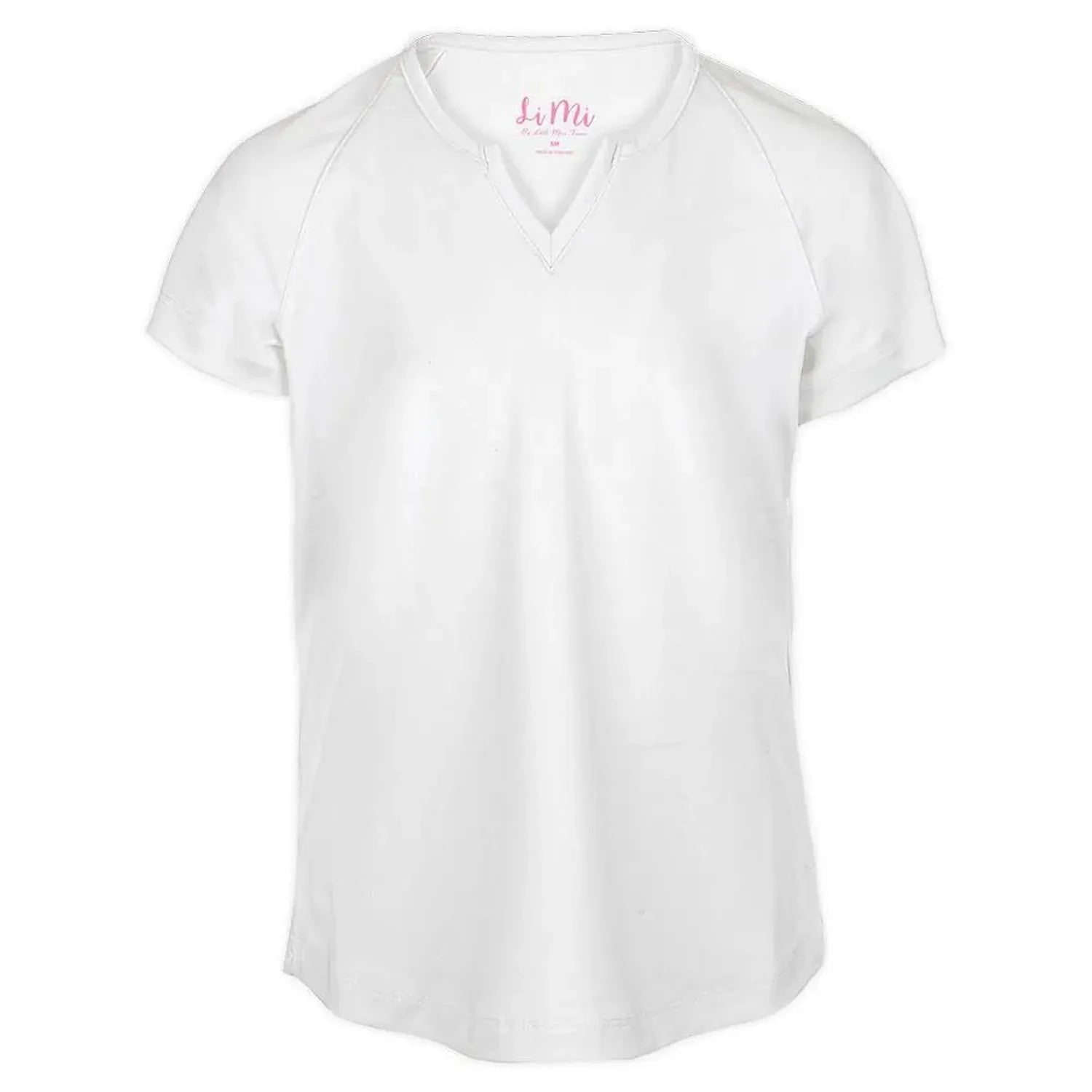 Girls' Notched Collar Tennis Top WhiteTienda Tennis