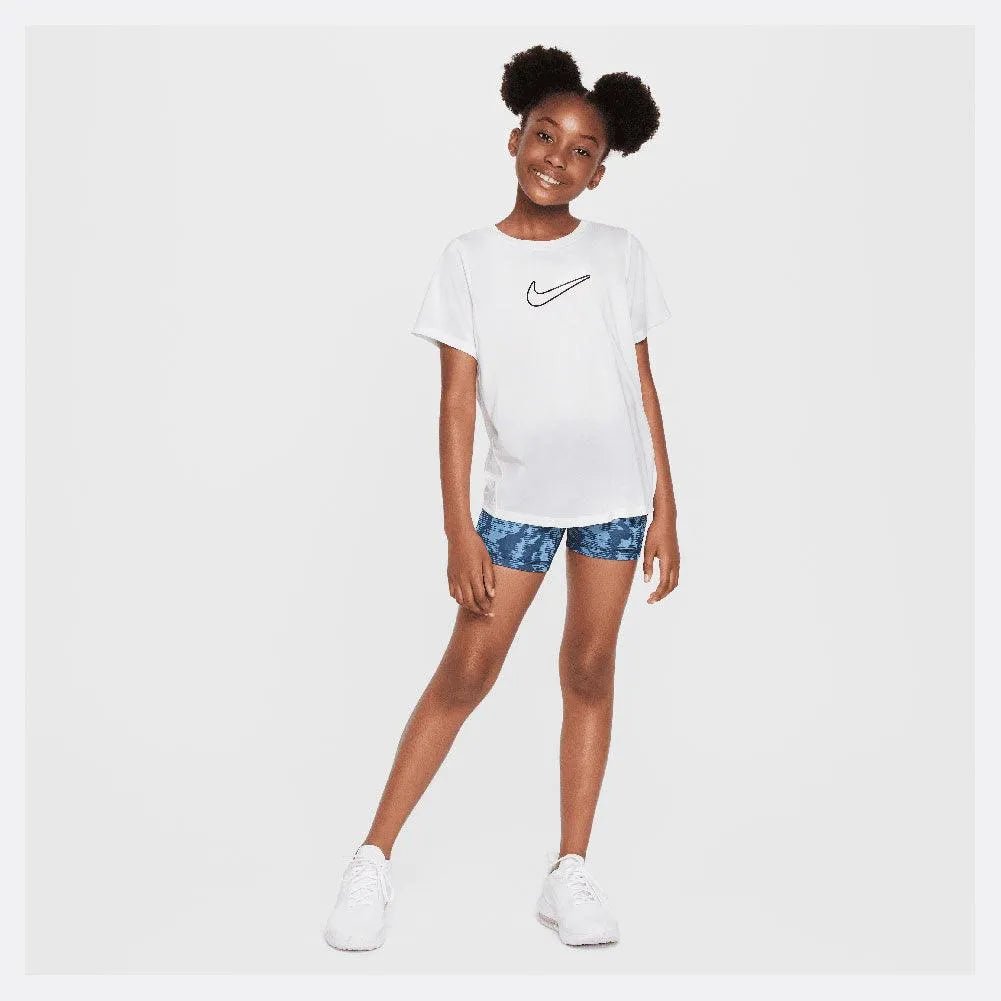 Girls' One Dri - Fit Short Sleeve Tennis Top White and BlackTienda Tennis