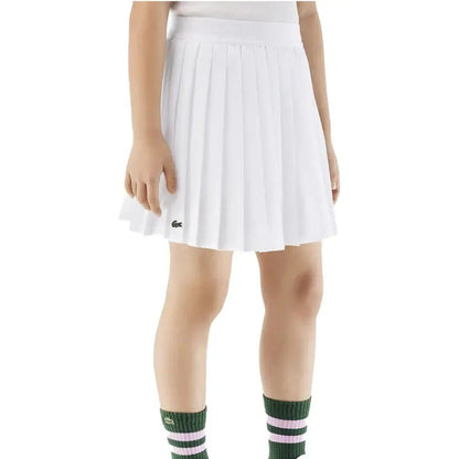 Girls' Pleated Poly Tennis Skort with Shorts BlancTienda Tennis