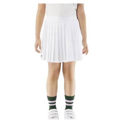 Girls' Pleated Poly Tennis Skort with Shorts BlancTienda Tennis