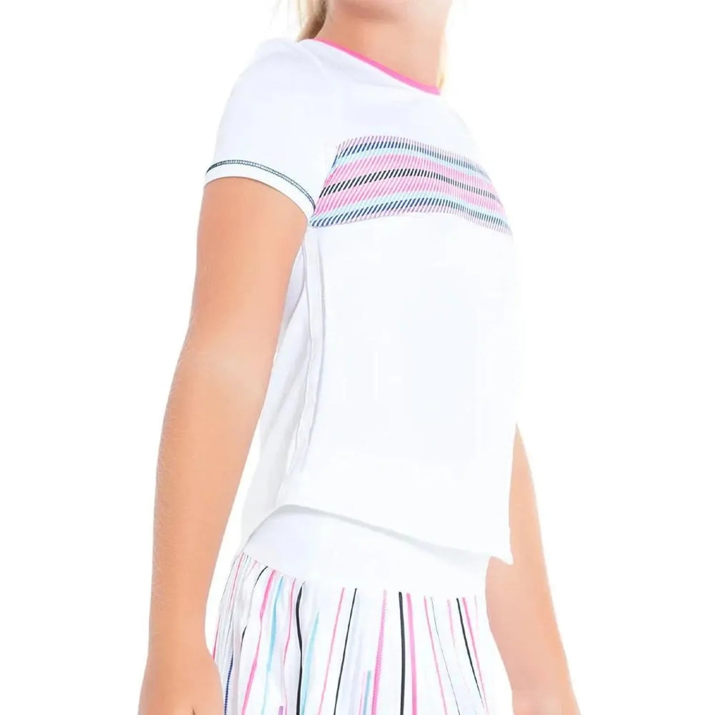 Girl's Prep In My Step Tennis Short Sleeve WhiteTienda Tennis