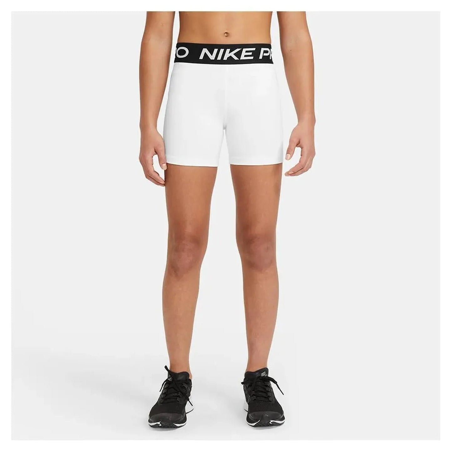Girls' Pro Training Shorts White and Pure PlatinumTienda Tennis