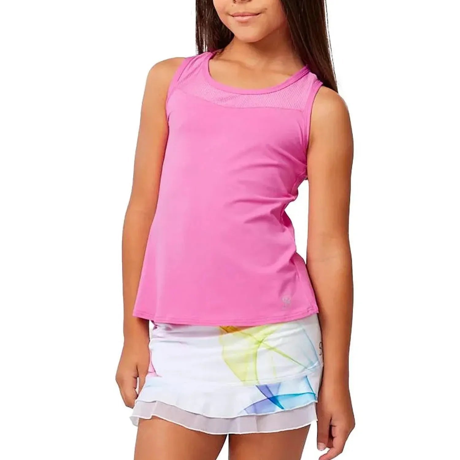 Girl's Racerback Tennis Tank Super PinkTienda Tennis