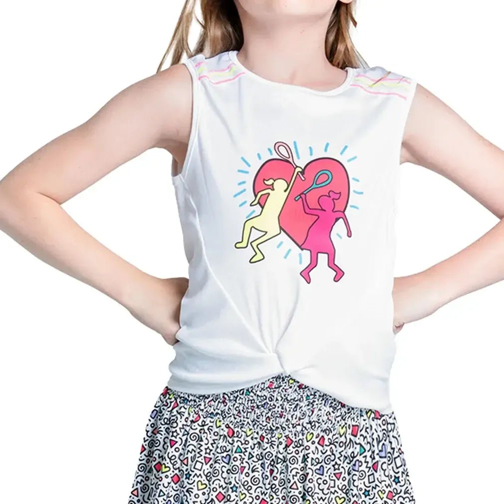 Girls' Retro Doodles Tennis Tank MulticolorTienda Tennis