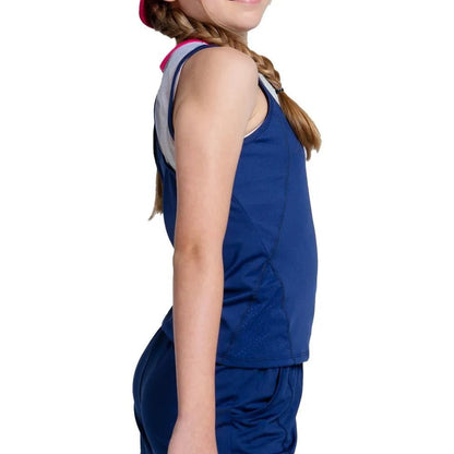 Girls' Shimmer Tennis Tank BlueberryTienda Tennis