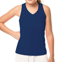 Girl's V - Neck Cutout Tennis Tank NavyTienda Tennis