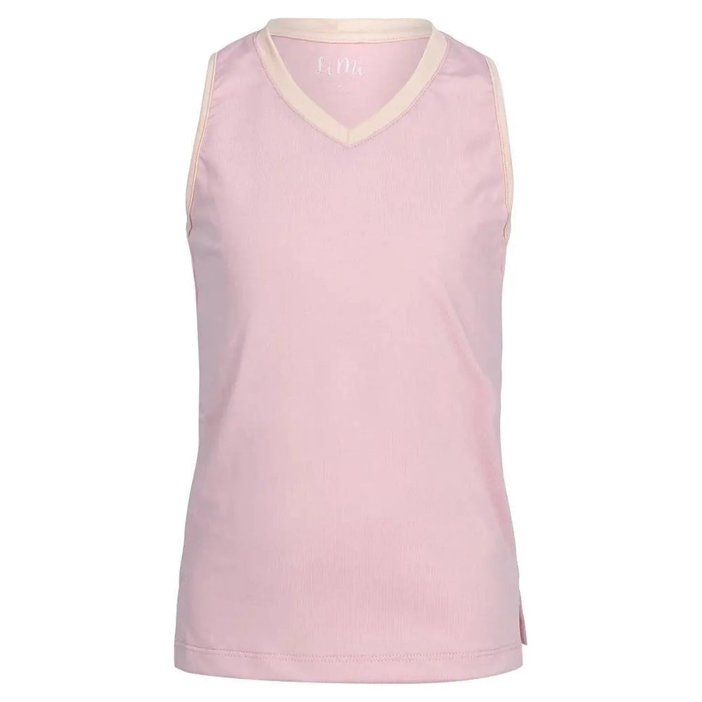 Girl's V - Neck Tennis Tank Pink and OrangeTienda Tennis