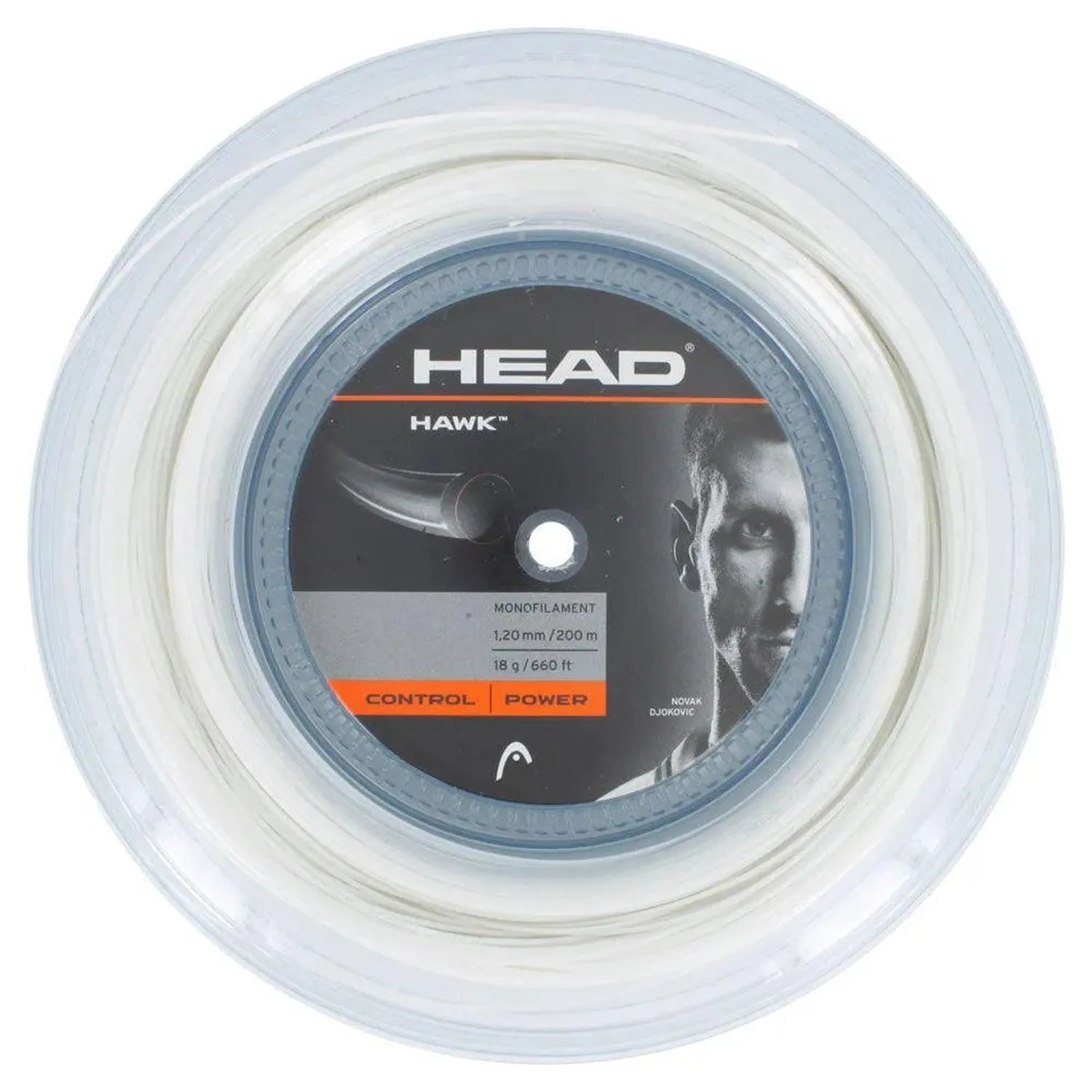 Hawk 18G Tennis String Reel WhiteTienda Tennis