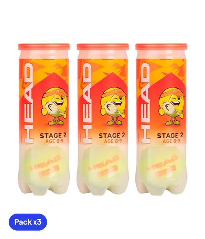 Balls  HEAD Stage 2 (8/9 años) (Pack x3)