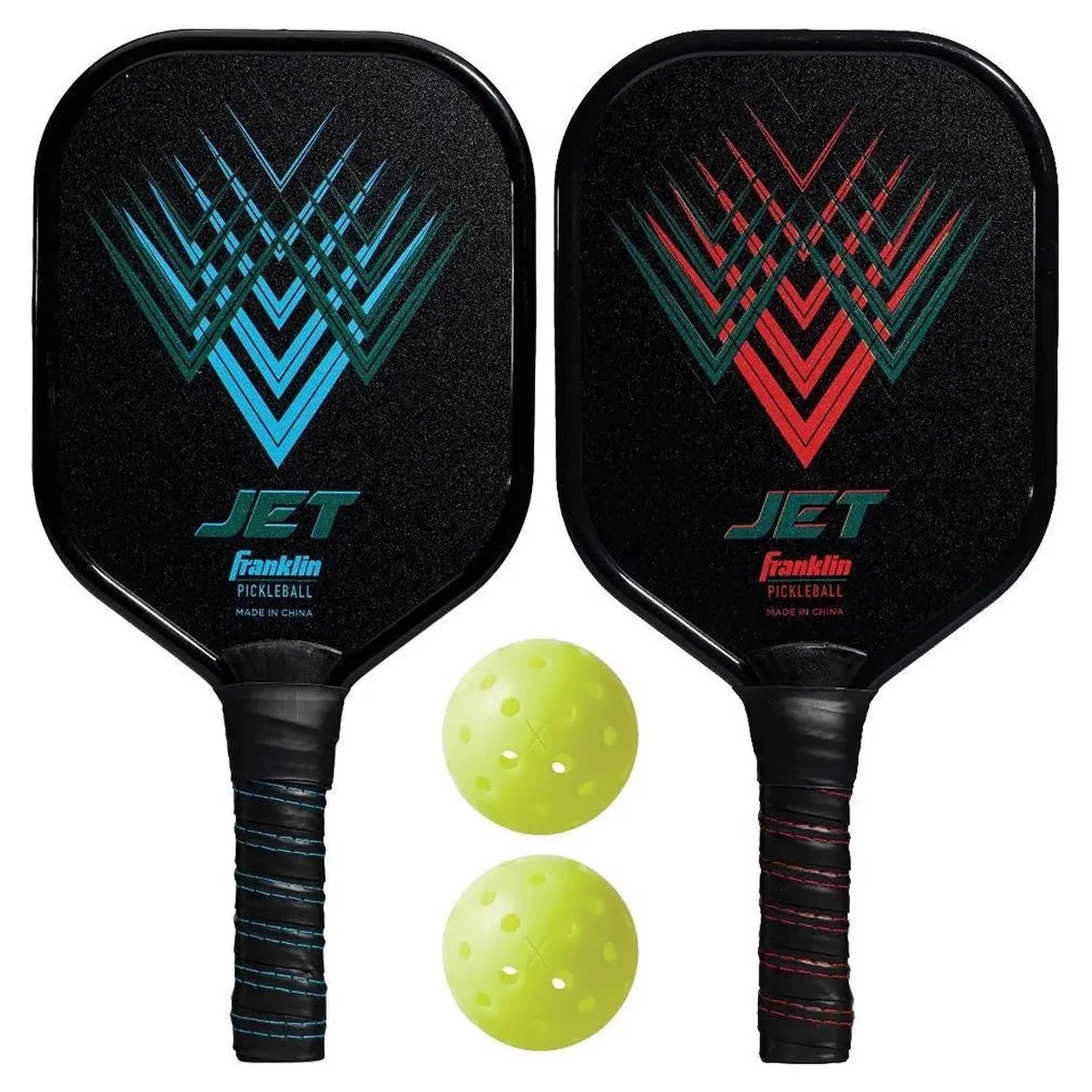 Jet Aluminum Pickleball Paddles and Balls 2 Player SetTienda Tennis