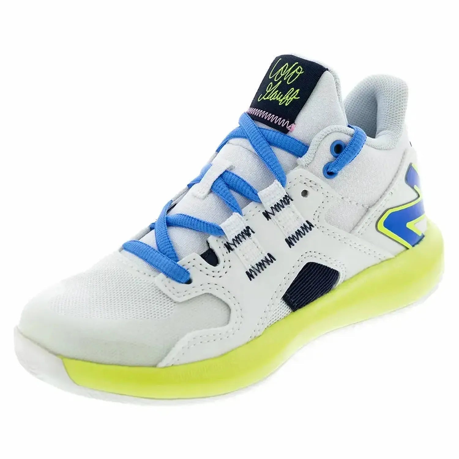Juniors' Coco CG1 Tennis Shoes White and Hi - liteTienda Tennis