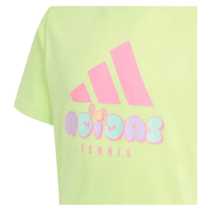 Juniors' Graphic Tennis Tee Pulse LimeTienda Tennis