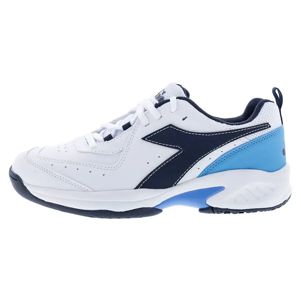 Juniors' S. Challenge 5 SL Tennis Shoes White and Blue CorsairTienda Tennis