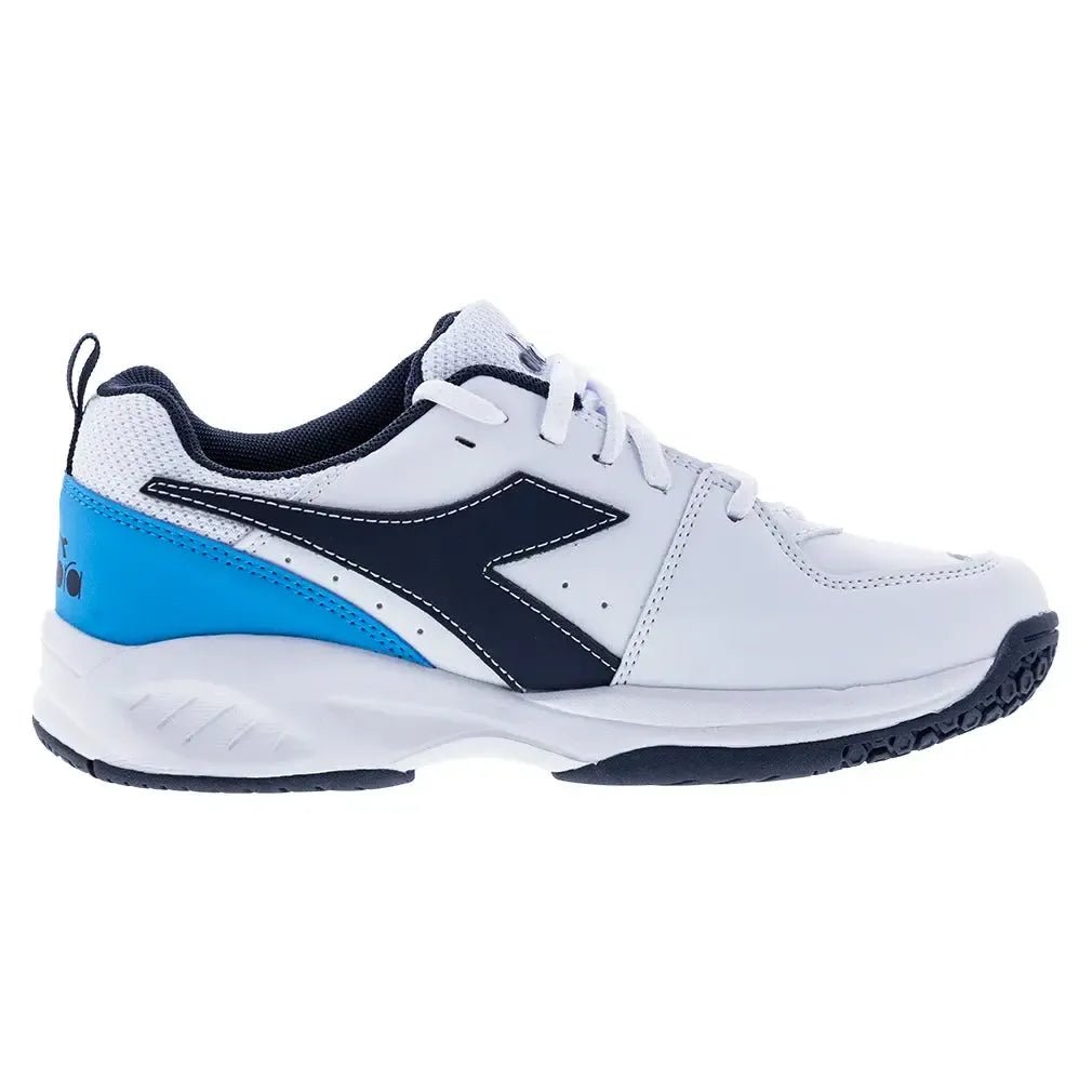 Juniors' S. Challenge 5 SL Tennis Shoes White and Blue CorsairTienda Tennis