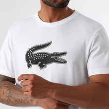 Camiseta Lacoste Sport Regular Fit Blanca Logo Negro