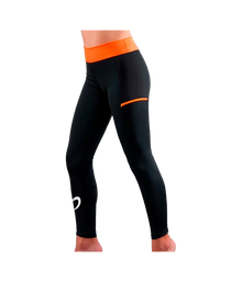 Mallas Endless Cross Pocket Negro Junior Naranja