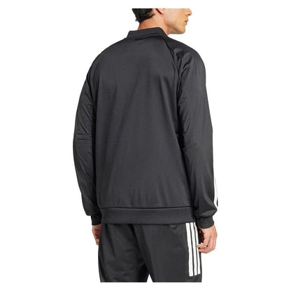 Men's 3 Stripe Knit Tennis Jacket BlackTienda Tennis